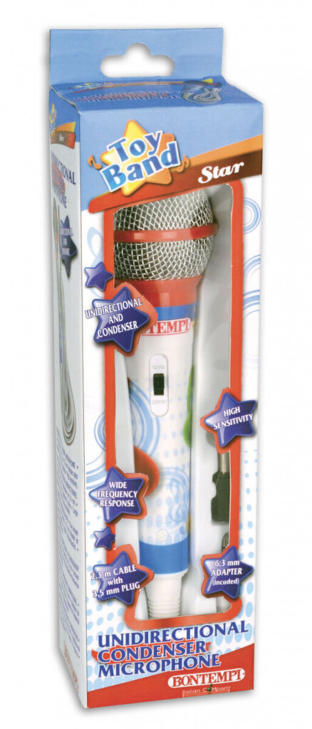 Karaoke mikrofons Bontempi, 49 0010 cena un informācija | Attīstošās rotaļlietas | 220.lv