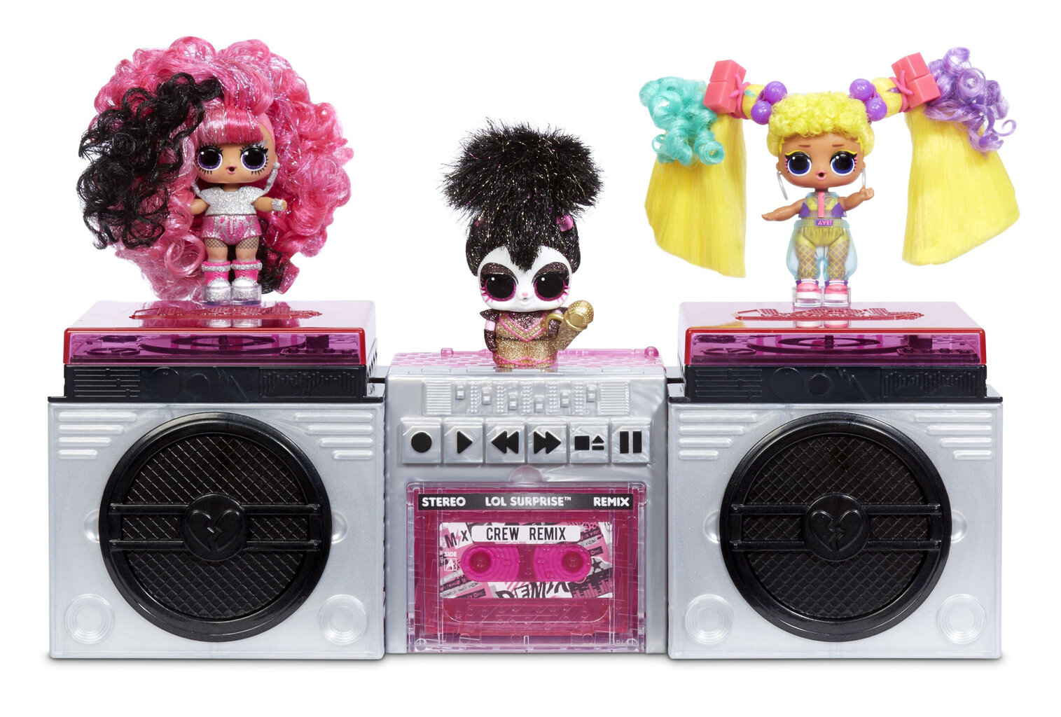 L.O.L. lelle ar skaļruni-atskaņotāju Remix Hair Flip cena un informācija | Rotaļlietas meitenēm | 220.lv