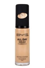 BYS Tonālais krēms All Day Wear Medium Beige 30 ml cena un informācija | Grima bāzes, tonālie krēmi, pūderi | 220.lv