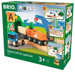 Vilcienu komplekts ar vilciena sliedēm Starter Lift & Load Brio Railway, 33878 цена и информация | Игрушки для мальчиков | 220.lv