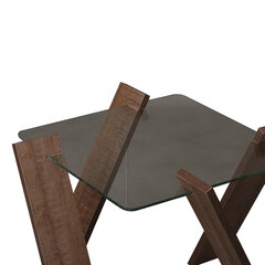 Кофейный столик Roman Min, прозрачный/темно-коричневый цена и информация | Журнальные столики | 220.lv