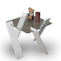 Кофейный столик Roman Mini, прозрачный/белый цена и информация | Журнальные столики | 220.lv