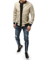Vīriešu jaka no eko-ādas Poves, smilšu krāsā cena un informācija | Vīriešu virsjakas | 220.lv