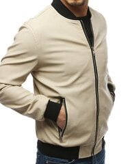 Vīriešu jaka no eko-ādas Poves, smilšu krāsā cena un informācija | Vīriešu virsjakas | 220.lv