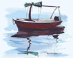 Glezna pēc numuriem TM Tsvetnoy - Laiva mierīgos ūdeņos MG2080e 40x50 cm cena un informācija | Gleznas pēc numuriem | 220.lv