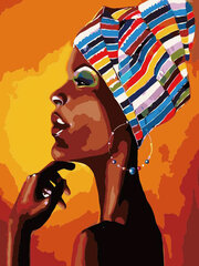 Набор для рисования картины - живопись по номерам ТМ TSVETNOY MG2112e Портрет африканки 40x50 см цена и информация | Живопись по номерам | 220.lv