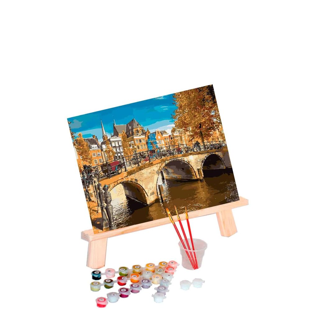 Glezna pēc numuriem TM Tsvetnoy - Kanāls Amsterdamā MG2135e 40x50 cm cena un informācija | Gleznas pēc numuriem | 220.lv