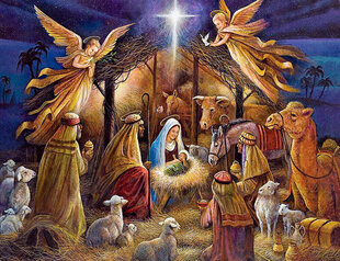 Glezna pēc numuriem TM Tsvetnoy - Kristus dzimšanas aina MG2154e 40x50 cm cena un informācija | Gleznas pēc numuriem | 220.lv