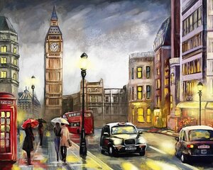 Набор для рисования картины - живопись по номерам ТМ TSVETNOY MG2162e Красочный Лондон 40x50 см цена и информация | Живопись по номерам | 220.lv