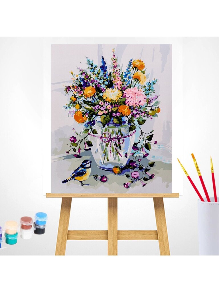 Glezna pēc numuriem TM Tsvetnoy - Meadow Flowers Bouquet MG2184e 40x50 cm cena un informācija | Gleznas pēc numuriem | 220.lv