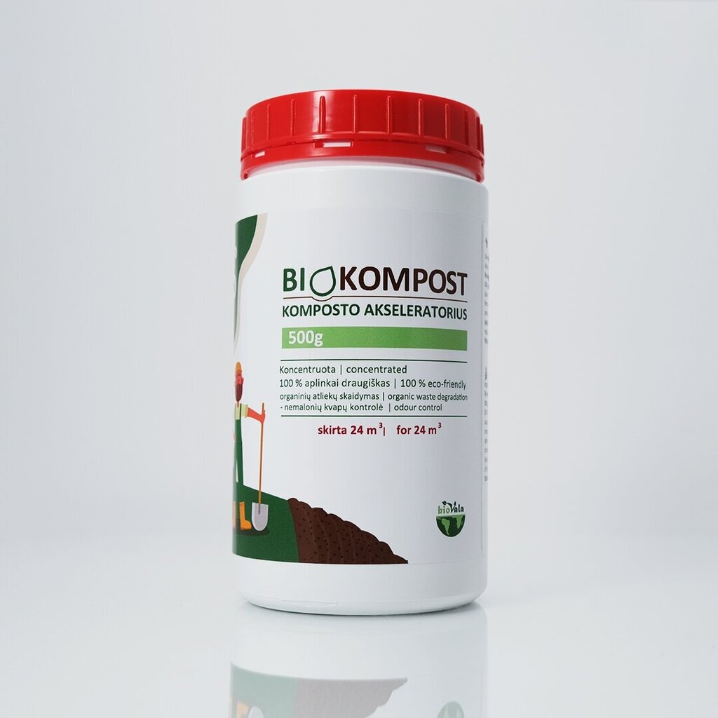BioVala - BioKompost komposta paātrinātājs, 500 g / 25 m3 цена и информация | Mikroorganismi, baktērijas | 220.lv