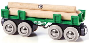 Вагон для перевозки бревен Brio Railway, 33696 цена и информация | Конструктор автомобилей игрушки для мальчиков | 220.lv