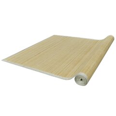 Taisnstūra paklājs no bambusa, dabīgā krāsā 80 x 300 cm цена и информация | Ковры | 220.lv