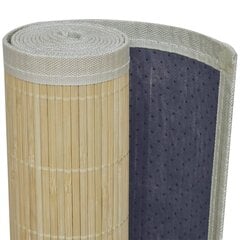 Taisnstūra paklājs no bambusa, dabīgā krāsā 120 x 180 cm cena un informācija | Paklāji | 220.lv