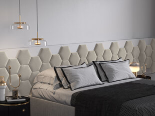 Mīkstas sienas plāksnes, 3 gab., Cosmopolitan Design Lovon R3, gaišas smilškrāsas cena un informācija | Mīkstie sienas paneļi | 220.lv