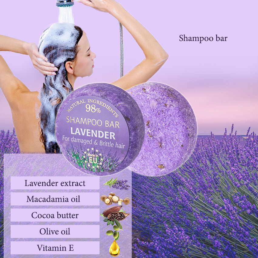 Cietais šampūns LAVENDER Saules Fabrika 60 g цена и информация | Šampūni | 220.lv