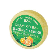 Cietais šampūns LEMON AND TEA TREE Saules Fabrika 60 g cena un informācija | Šampūni | 220.lv