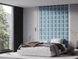 Mīkstas sienas plāksnes, 3 gab., Kooko Home Mikado R5, gaiši zilas cena un informācija | Mīkstie sienas paneļi | 220.lv