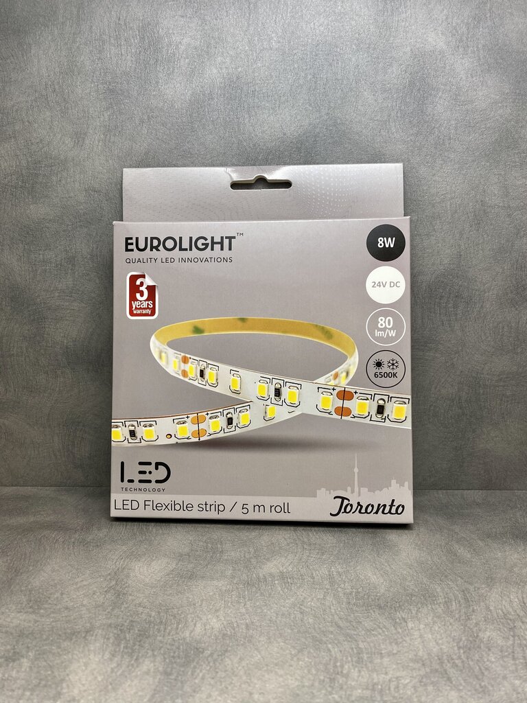 LED lente Eurolight Toronto 5m 60LED/m IP20 6500K cena un informācija | LED lentes | 220.lv