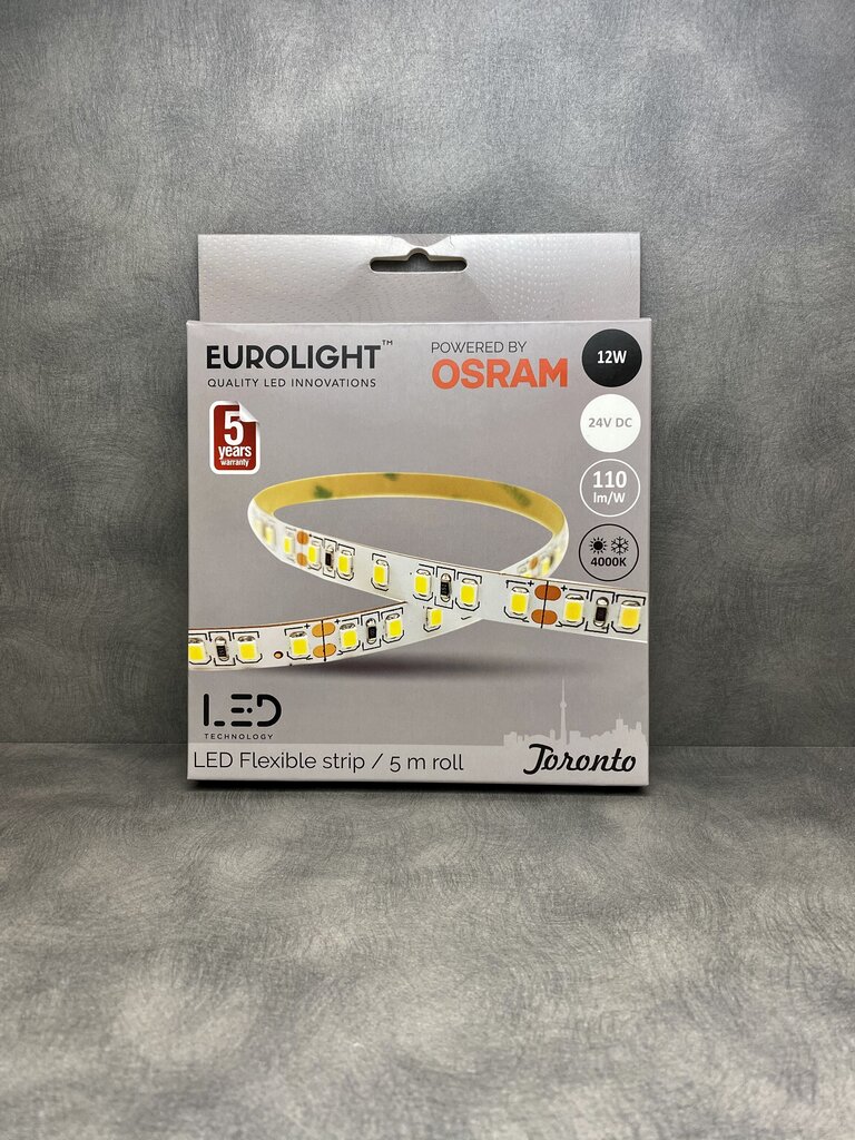 LED lente Eurolight Toronto 5m 60LED/m IP20 4000K OSRAM цена и информация | LED lentes | 220.lv