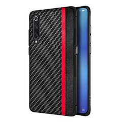 Telefona maciņš Mulsae Carbon Huawei P30, melns cena un informācija | Telefonu vāciņi, maciņi | 220.lv