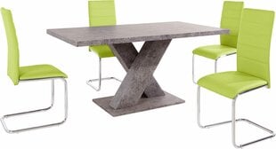 Комплект мебели для столовой Notio Living Arn/Amber, зеленый цена и информация | Комплекты мебели для столовой | 220.lv