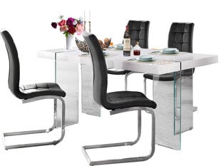 Комплект мебели для столовой Notio Living Triton 160/Bruno, черный цена и информация | Комплекты мебели для столовой | 220.lv