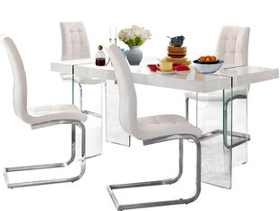 Комплект мебели для столовой Notio Living Triton 160/Bruno, белый цена и информация | Комплекты мебели для столовой | 220.lv