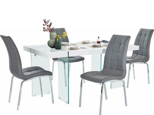 Комплект мебели для столовой Notio Living Trudy 160/Lila, серый цена и информация | Комплекты мебели для столовой | 220.lv