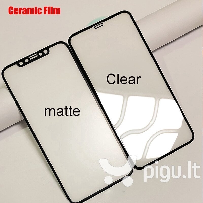 Ekrāna aizsargs piemērots iPhone 6/6s, melns Matte Ceramic, Full Glue, Full Cover cena un informācija | Ekrāna aizsargstikli | 220.lv