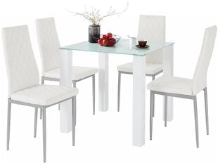 Комплект мебели для столовой Notio Living Nara/Barak, белый цена и информация | Комплекты мебели для столовой | 220.lv
