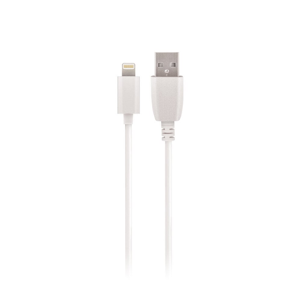 USB kabelis Maxlife Apple Lightning balts, 1A, 1.0m cena un informācija | Savienotājkabeļi | 220.lv