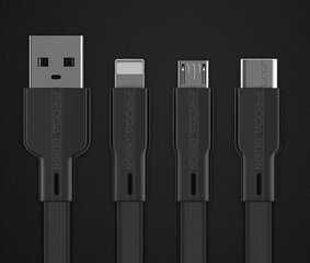 USB кабель Proda PD-B18m microUSB 2.1A, черный, 1 м цена и информация | Кабели для телефонов | 220.lv