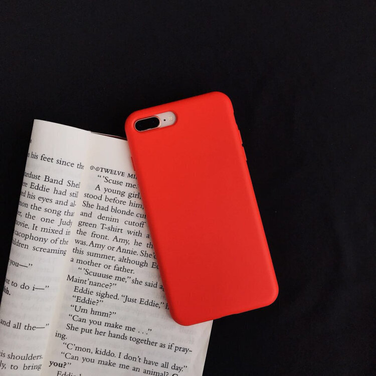 Maciņš Liquid Silicone 1.5 mm Apple iPhone 7/8/SE2, sarkans cena un informācija | Telefonu vāciņi, maciņi | 220.lv