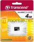 Transcend TS4GUSDC4 cena un informācija | Atmiņas kartes mobilajiem telefoniem | 220.lv