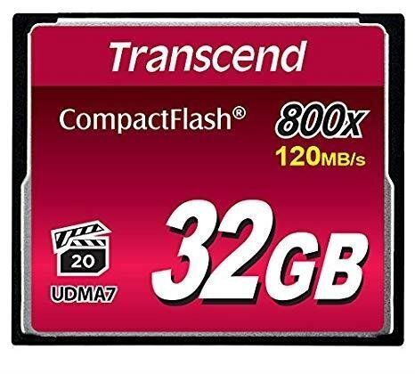 MEMORY COMPACT FLASH 32GB/800X TS32GCF800 TRANSCEND cena un informācija | Atmiņas kartes fotokamerām | 220.lv