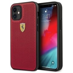 Ferrari On Tarck - Perforated, для Apple iPhone 12 Mini, красный цена и информация | Чехлы для телефонов | 220.lv