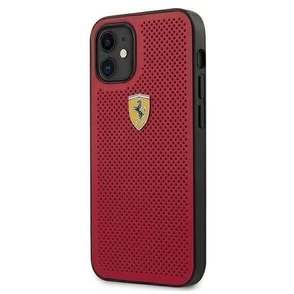 Ferrari FESPEHCP12SRE Off Track Izturīgs Silikona Aizsargapvalks Apple iPhone 12 Mini Sarkans cena un informācija | Telefonu vāciņi, maciņi | 220.lv