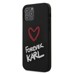 Karl Lagerfeld KLHCP12MSILKRBK Forever Karl Aizsargapvalks Apple iPhone 12 / 12 Pro Melns цена и информация | Чехлы для телефонов | 220.lv