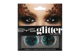 BYS Glitter sejai un ķermenim Teal cena un informācija | Acu ēnas, skropstu tušas, zīmuļi, serumi | 220.lv