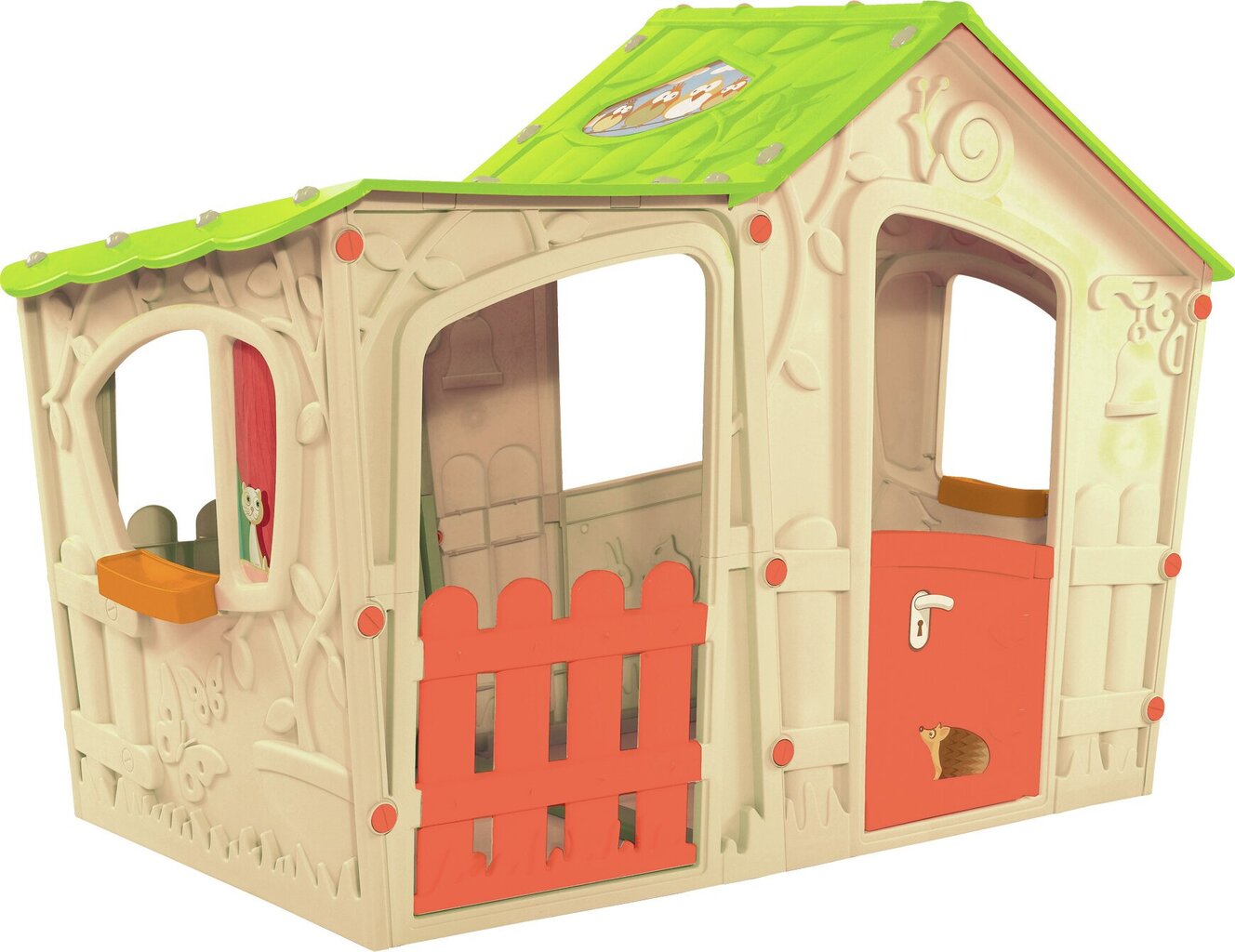 Bērnu rotaļu māja Keter Magic Villa zaļa/tirkīza cena un informācija | Bērnu rotaļu laukumi, mājiņas | 220.lv