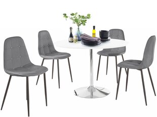 Комплект мебели для столовой Notio Living Terri/Lamar, белый/серый цена и информация | Комплекты мебели для столовой | 220.lv