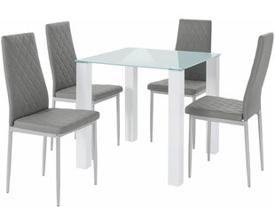 Комплект мебели для столовой Notio Living Nara/Barak, серый цена и информация | Комплекты мебели для столовой | 220.lv