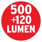 Pārnēsājamā lampa Brennenstuhl LED ar akumulatoru un USB vadu IP54, 500lm+120lm cena un informācija | Lukturi | 220.lv
