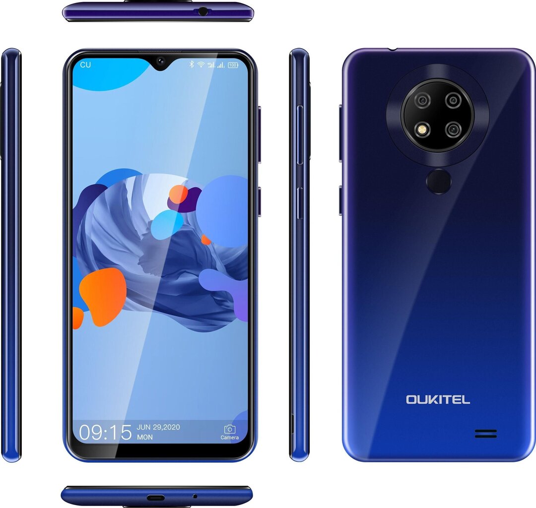 Oukitel C19 Pro, 4/64GB, Dual SIM, Blue цена и информация | Mobilie telefoni | 220.lv