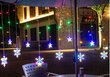 Virtene sniegpārslas un zvaigznes LED, krāsaina, 2,5 m cena un informācija | Ziemassvētku lampiņas, LED virtenes | 220.lv