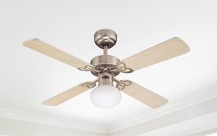 Griestu ventilators VEGAS Ø105 cm, matēts alumīnijs cena un informācija | Griestu lampas-ventilatori | 220.lv