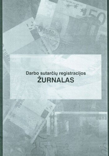 Darba līguma reģistrācijas žurnāls, A4 (12) 0720-017 цена и информация | Kalendāri, piezīmju grāmatas | 220.lv