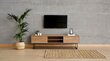 TV galdiņš Laxus 180, brūns/melns cena un informācija | TV galdiņi | 220.lv