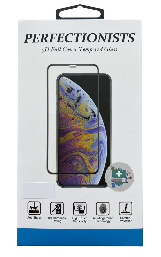 LCD aizsargstikls 5D Perfectionists Apple iPhone XR/11, melns cena un informācija | Ekrāna aizsargstikli | 220.lv